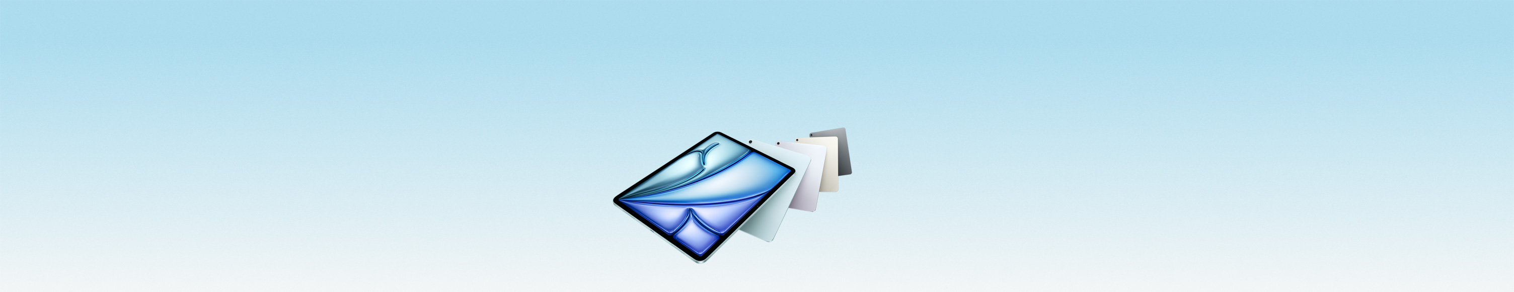 iPad Air models floating